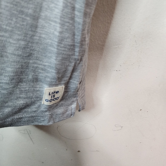 Life is Good Keep It Simple Women's XL Red Wine Gray T-shirt Top Short Sleeves - Picture 4 of 8